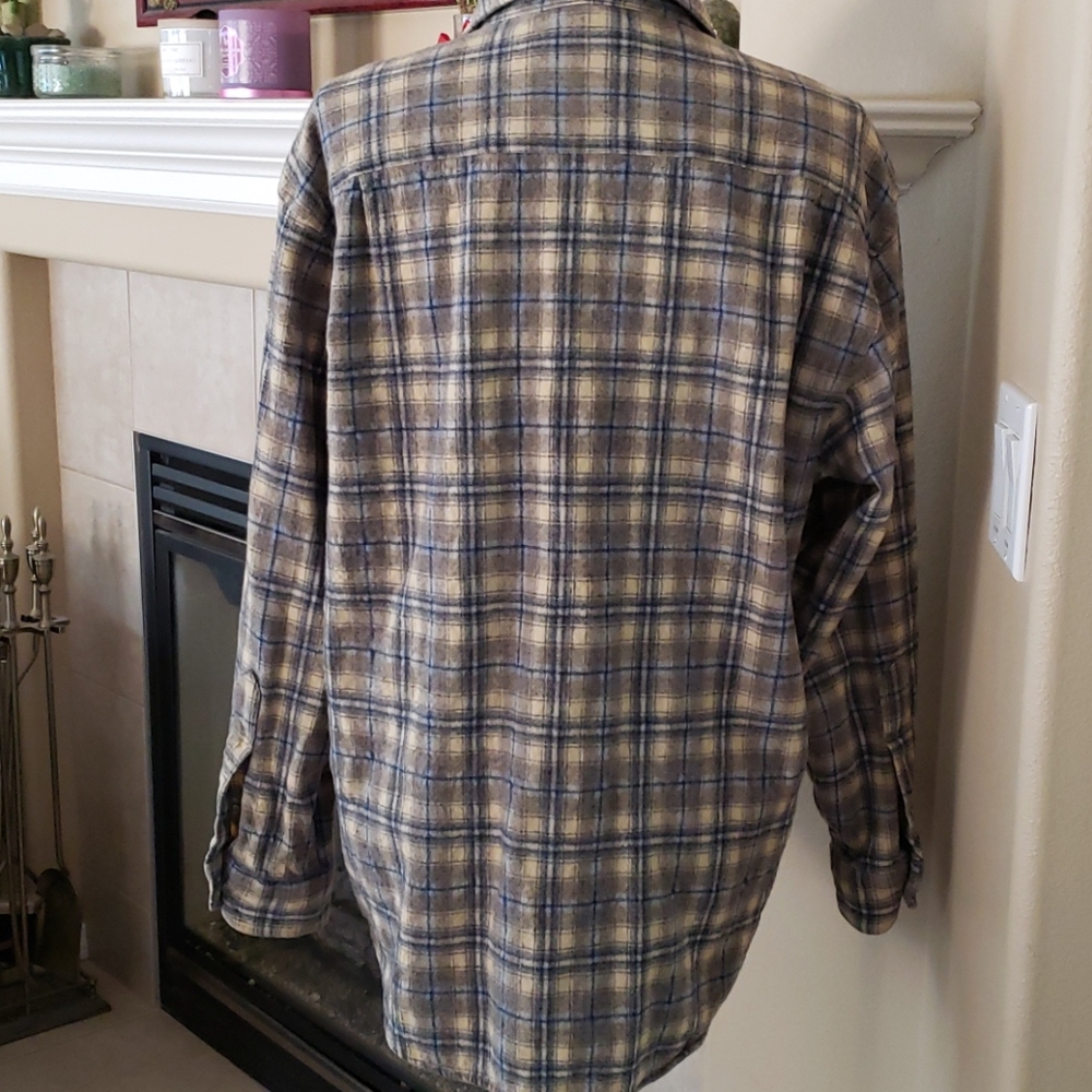 Pendleton Genuine Wool Button Down Plaid Shirt L - image 5